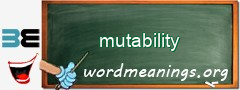 WordMeaning blackboard for mutability